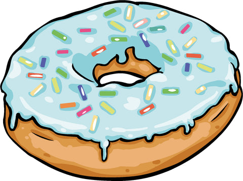 Pretty Delicious Yummy Cartoon Donut Doughnut Cartoon #11 Vinyl Decal Sticker