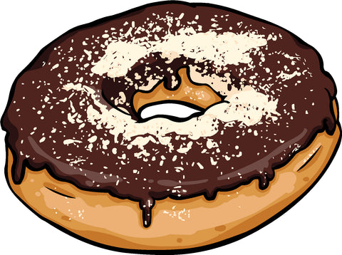 Pretty Delicious Yummy Cartoon Donut Doughnut Cartoon #12 Vinyl Decal Sticker