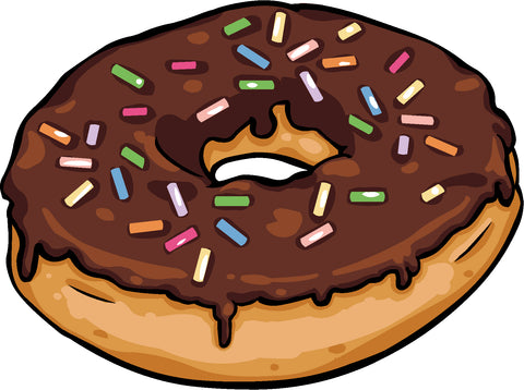 Pretty Delicious Yummy Cartoon Donut Doughnut Cartoon #1 Vinyl Decal Sticker