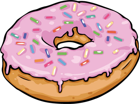 Pretty Delicious Yummy Cartoon Donut Doughnut Cartoon #6 Vinyl Decal Sticker