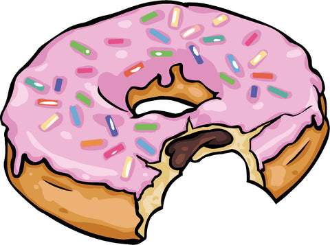 Pretty Delicious Yummy Cartoon Donut Doughnut Cartoon #7 Vinyl Decal Sticker