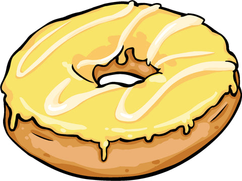 Pretty Delicious Yummy Cartoon Donut Doughnut Cartoon #9 Vinyl Decal Sticker