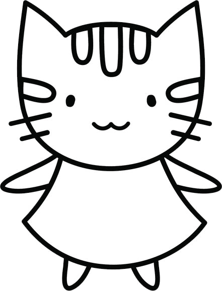 Pretty Kawaii Kitty Cat Cartoon Emoji - #2 Vinyl Decal Sticker