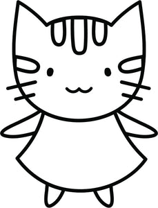 Pretty Kawaii Kitty Cat Cartoon Emoji - #2 Vinyl Decal Sticker