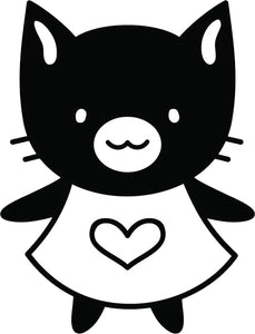 Pretty Kawaii Kitty Cat Cartoon Emoji - #3 Vinyl Decal Sticker