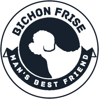Pure Breed Puppy Dog Silhouette with Man's Best Friend Banner Icon #1 - Bichon Frise Vinyl Decal Sticker