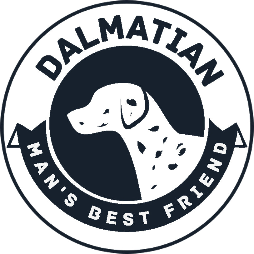 Pure Breed Puppy Dog Silhouette with Man's Best Friend Banner Icon #1 - Dalmatian Vinyl Decal Sticker