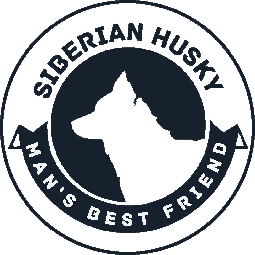 Pure Breed Puppy Dog Silhouette with Man's Best Friend Banner Icon #2 - Siberian Husky Vinyl Decal Sticker
