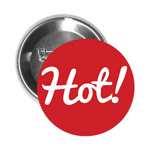 Round Pinback Button Pin Brooch Red Hot Chilli Chili Vegetable Cartoon Emoji - Hot - Zoom