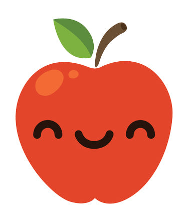 Red Juicy Apple Emoji - Blissful Vinyl Decal Sticker