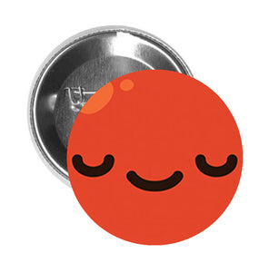 Round Pinback Button Pin Brooch Red Juicy Apple Emoji - Peaceful Zen - Zoom