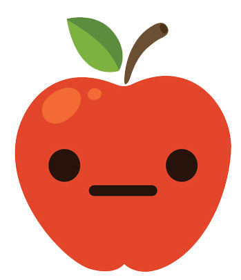 Red Juicy Apple Emoji - Whatever Vinyl Decal Sticker
