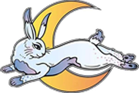 Sexy Japanese Dream Comic Art Cartoon - Crescent Moon Bunny Rabbit Vinyl Decal Sticker