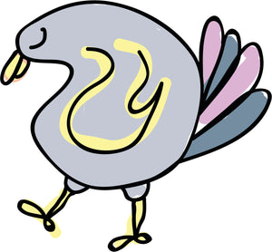 Silly Cute Colorful Bird Doodle Cartoon #7 Vinyl Decal Sticker