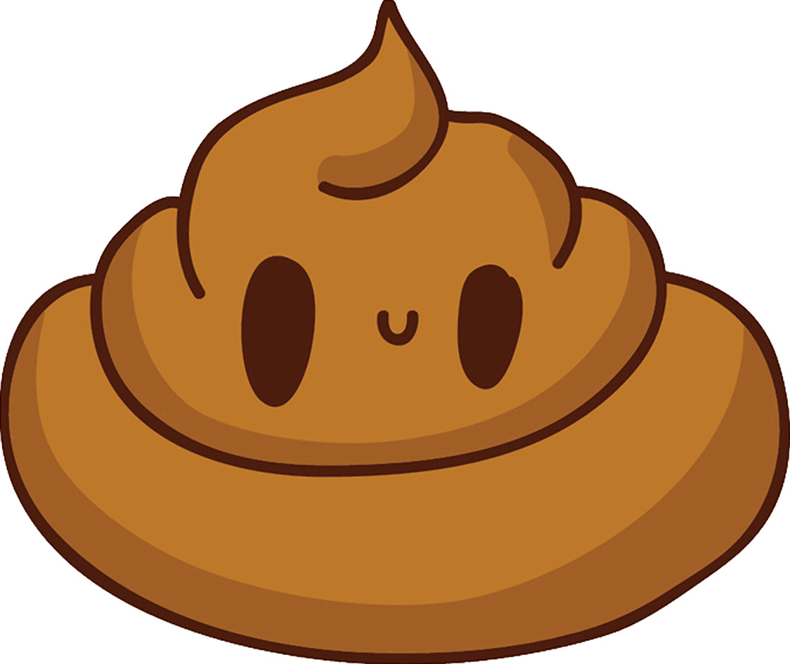 Silly Funny Kawaii Poop Poo Cartoon Emoji #1 Vinyl Decal Sticker