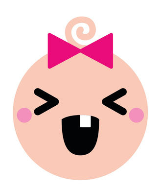 Silly Newborn Baby Face Emoji #11 Vinyl Decal Sticker
