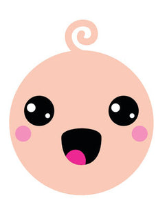 Silly Newborn Baby Face Emoji #1 Vinyl Decal Sticker