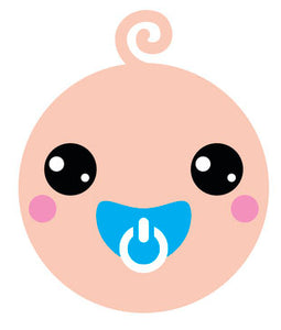Silly Newborn Baby Face Emoji #5 Vinyl Decal Sticker