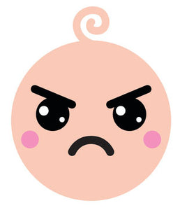 Silly Newborn Baby Face Emoji #6 Vinyl Decal Sticker