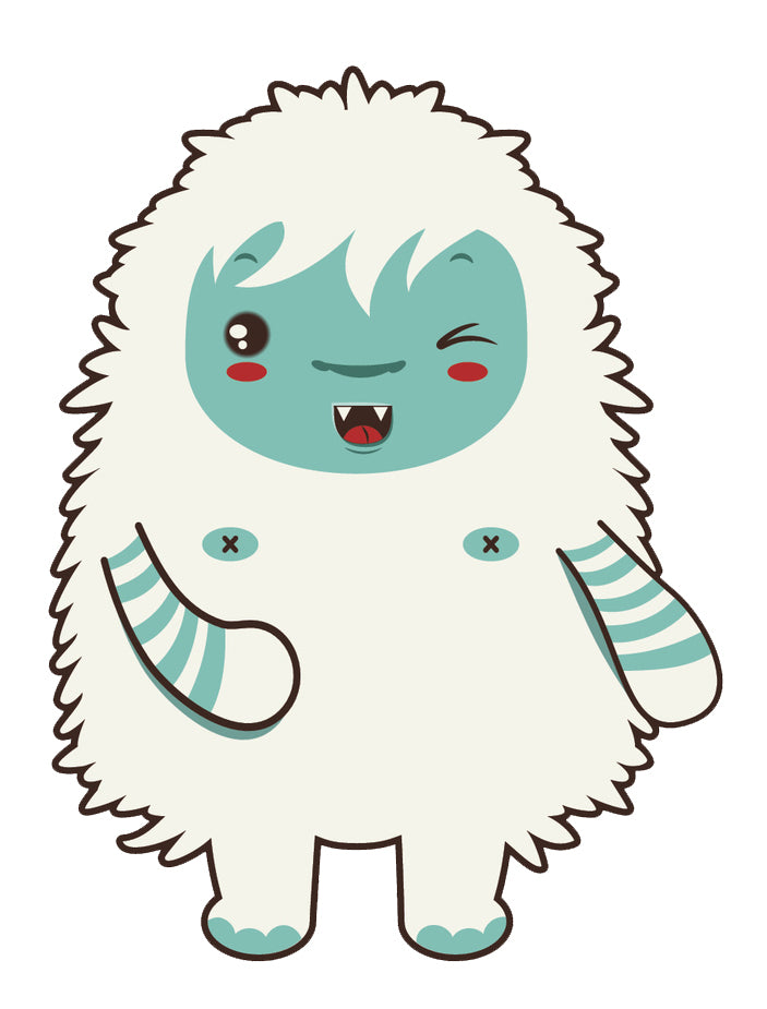 Silly Tribal Furry Lamb Sheep Cartoon (5) Vinyl Decal Sticker