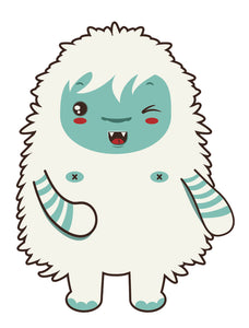 Silly Tribal Furry Lamb Sheep Cartoon (5) Vinyl Decal Sticker