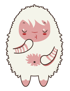 Silly Tribal Furry Lamb Sheep Cartoon (9) Vinyl Decal Sticker