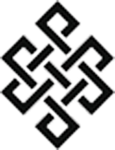 Simple Black and White Religious Symbol Element Cartoon Icon - Celtic Knot Squared Vinyl Decal Sticker