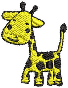 Iron on / Sew On Patch Applique Simple Kindergarten Nursery Giraffe Art Drawing Embroidered Design