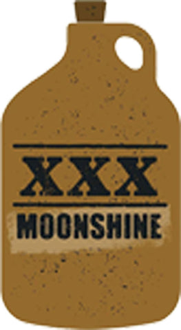 Simple Moonshine Bottle Restricted Alcohol Beverage Cartoon - Solo Vinyl Decal Sticker