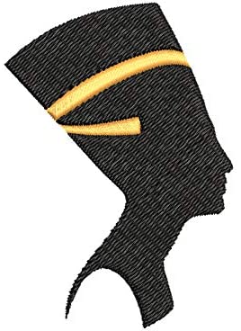 Iron on / Sew On Patch Applique Simple Regal Egyptian Pharaoh Silhouette #1 Embroidered Design