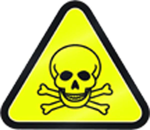 Simple Yellow Triangle Sign Symbol Icon - Poison Vinyl Decal Sticker