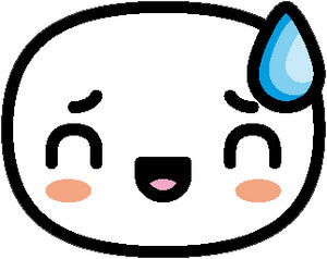 Simple Asian Kawaii Face Emoji Icon #10 Vinyl Decal Sticker