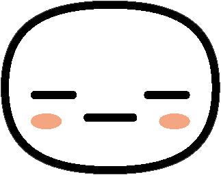 Simple Asian Kawaii Face Emoji Icon #17 Vinyl Decal Sticker