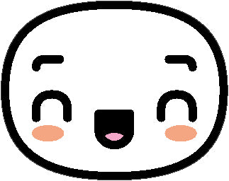 Simple Asian Kawaii Face Emoji Icon #20 Vinyl Decal Sticker