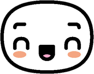 Simple Asian Kawaii Face Emoji Icon #20 Vinyl Decal Sticker
