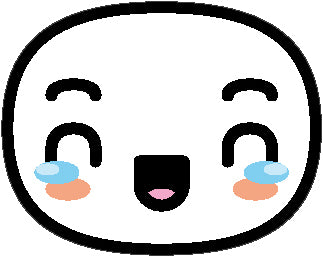 Simple Asian Kawaii Face Emoji Icon #21 Vinyl Decal Sticker