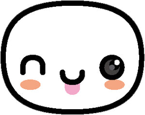 Simple Asian Kawaii Face Emoji Icon #7 Vinyl Decal Sticker