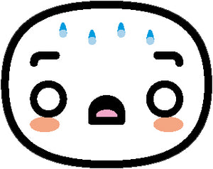 Simple Asian Kawaii Face Emoji Icon #9 Vinyl Decal Sticker