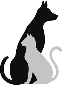 Simple Dog and Cat Silhouette Cartoon Icon for Pet Lovers #1 Vinyl Decal Sticker
