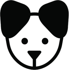 Simple Farm Zoo Animal Cartoon Face Icon - Puppy Dog Vinyl Decal Sticker