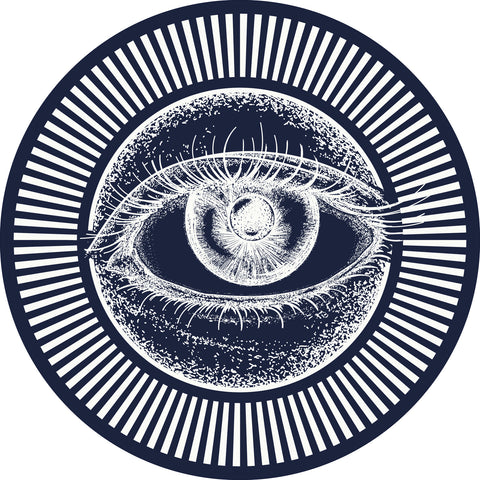 Simple Negative Filter Seeing Eye Cartoon Icon Vinyl Decal Sticker