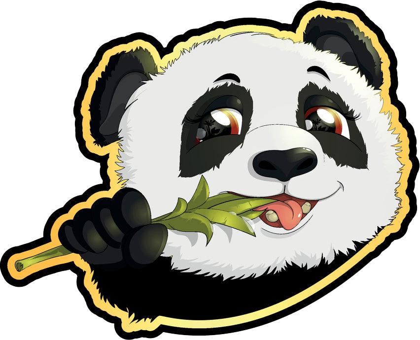 Sweet Feminine Cartoon Animal Icon - Panda Bear Vinyl Decal Sticker