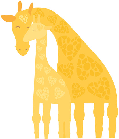 Sweet Mother Father Child Baby Zoo Animals - Giraffe #1 Vinyl Decal Sticker