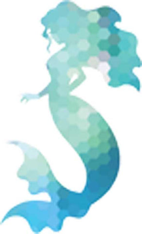 Abstract Blue Teal Shades Under Water Sea Mermaid Vinyl Decal Sticker