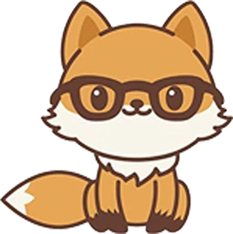 Adorable Kawaii Fox Emoji Cartoon #1 - Nerdy Vinyl Decal Sticker
