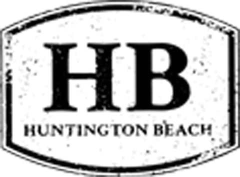 Vintage California City Tourist Souvenir Stamp Logo Cartoon Art - Huntington Beach HB Vinyl Decal Sticker