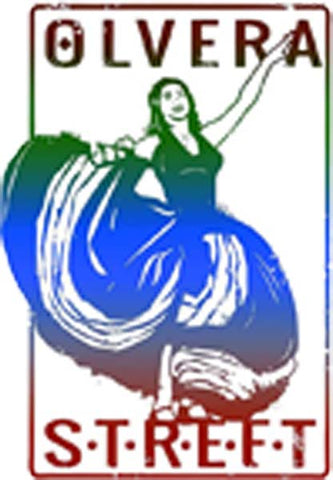 Vintage California City Tourist Souvenir Stamp Logo Cartoon Art - Olvera Street Dancer Vinyl Decal Sticker