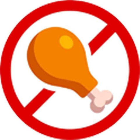 Warning No Food Allergy Sensitivity Diet Restrictions Meal Restaurant Signs Cartoon - Chicken Meat Vinyl Decal Sticker