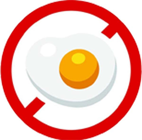 Warning No Food Allergy Sensitivity Diet Restrictions Meal Restaurant Signs Cartoon - Eggs Vinyl Decal Sticker