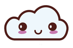 Weather Climate Emoji - Blushing Cloud Vinyl Decal Sticker